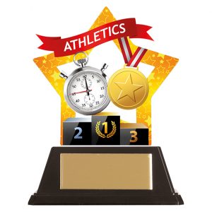 Mini-Star Athletics Acrylic Plaque 100mm