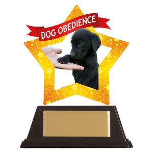 Mini-Star Dog Obedience Acrylic Plaque 100mm