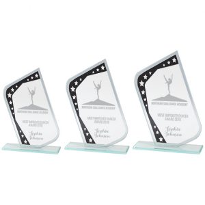 Meteor Mirror Glass Award Black & Silver