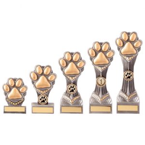 DOG PAW TROPHY AGILITY OBEDIENCE SHOW DOGS PUPPY PET AWARD FREE ENGRAVING RM653 