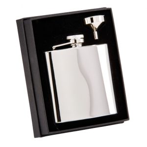 The Grand Flask Polished Steel 6oz 110mm