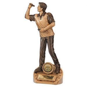 female dart acrylic fossil award trophy black base 