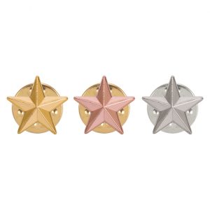 3D Bronze Star Pin Badge