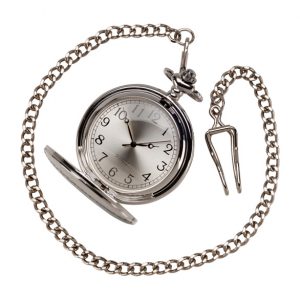 Timeless Pocket Watch Polished Steel 65mm