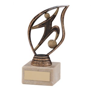 Flame Football Bronze & Gold Trophy 135mm