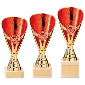 Rising Stars Premium Plastic Trophy Gold & Red