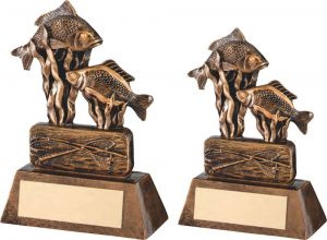 BRZ/GOLD RESIN ANGLING TROPHY