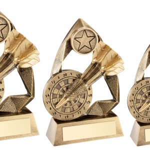 FREE Engraving rm707 Superb Dart Board & Darts Tier Trophy Gold Tower Award 