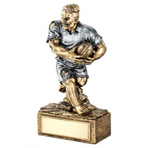 BRZ/PEW RUGBY ‘BEASTS’ FIGURE TROPHY – 6.75in