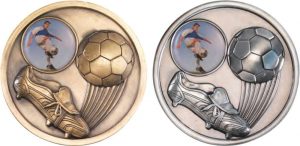 FOOTBALL AND BOOT MEDALLION (1in CENTRE)