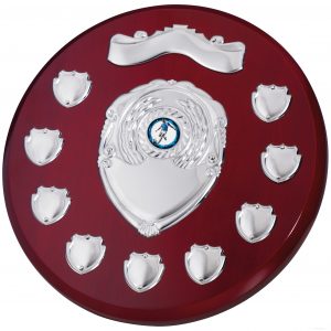 Rosewood Finish Round Annual Shield