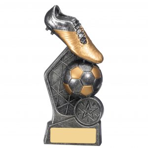 Hex Silver & Gold Football Boot Trophy