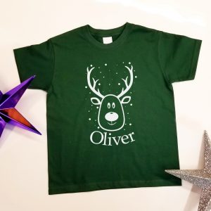 Personalised ‘Reindeer & Name’ T-Shirt