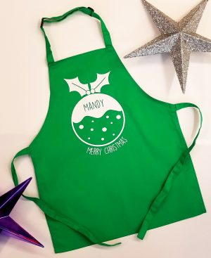 Children's Personalised 'Christmas Pudding' Apron