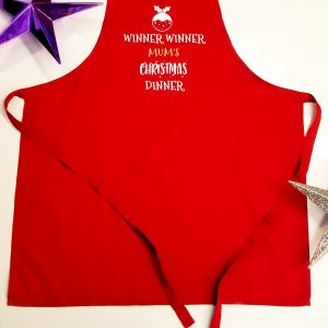 Adults Personalised ‘Winner Winner (Name’s) Christmas Dinner’ Apron
