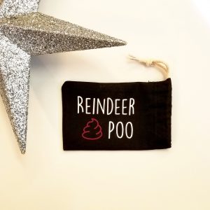 Reindeer Poo Novelty Bag 15x10cm inc Fun Size Malteasers