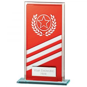 Talisman Mirror Glass Award Red/Silver