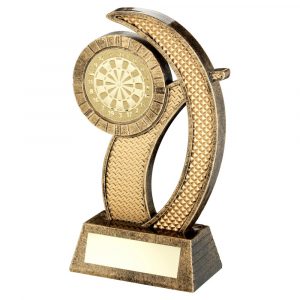5.5 Inch Gold Tone Darts Trophy 