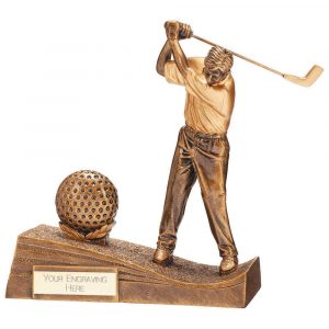 Horizon Golf Male Resin Figure Gold 195mm