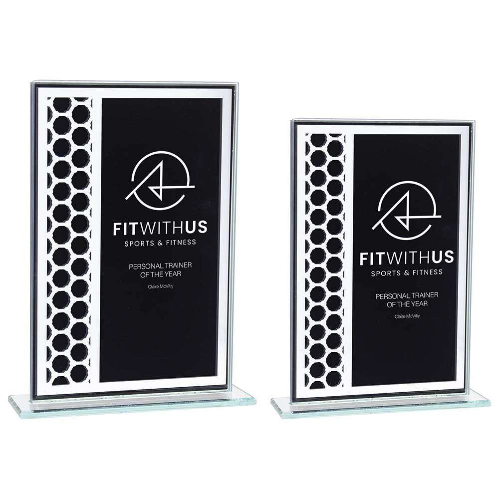 Titanium Mirrored Glass Award Black
