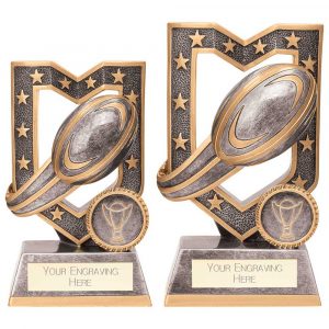 Apex Rugby Award Antque Silver