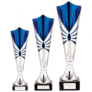 Trident Laser Cup Silver & Blue